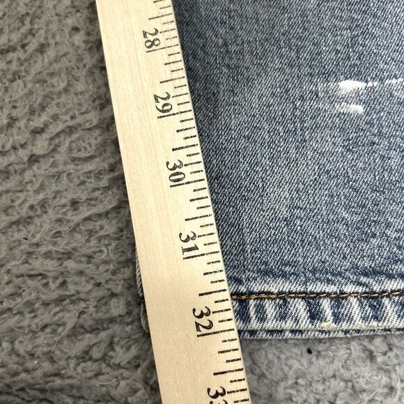 Levis Jeans Mens 34x32 Blue Denim 511 Slim‎ Straight Light Wash Paint Splatter - Picture 7 of 14